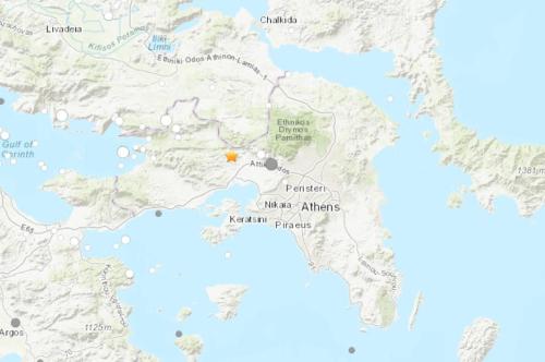 希腊雅典附近发生5.3级地震 当地手机信号中断